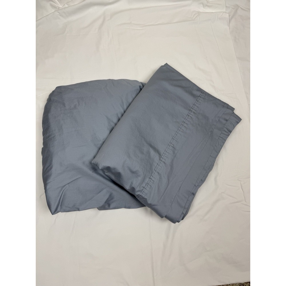 Lauren Ralph Lauren Blue Grey King Sheet Set- Fitted and Flat Sheet 108x96